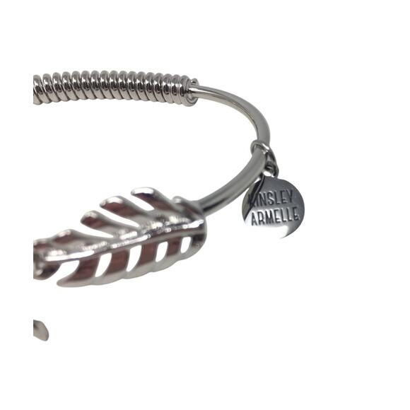 Kinsley Armelle Laurel Leaf Bracelet - Silver Ion Plated - Picture 3 of 13